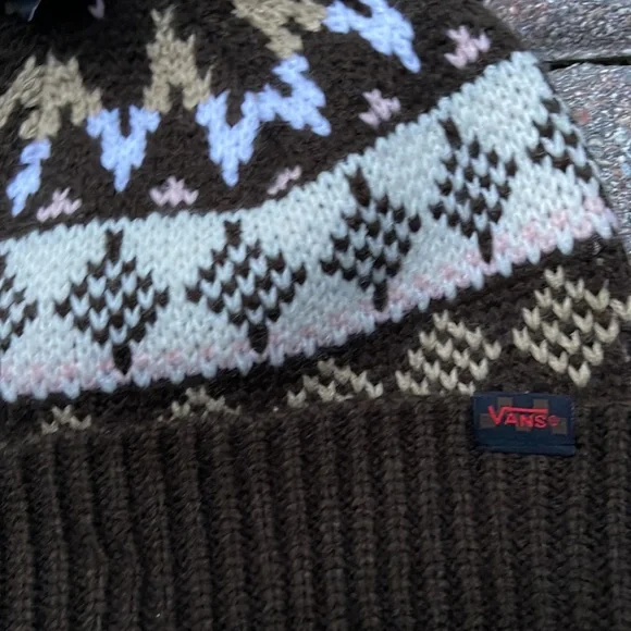 Vans MN VANS Jucti Brown Ornament Beanie Winter Fall Hat Women Men VN0A5KIR3N1 - Picture 5 of 16
